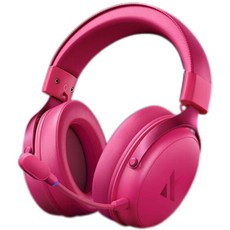 白色耳罩式耳機, 浆果红, 【V9 Pro 无线7.1版】53mm大动圈