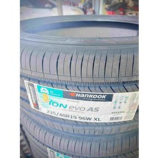 Hankook iON evo AS 235/40R19 96W XL 電動車專用輪胎, 1個, 到店安裝