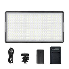 주닉스 LED416 비디오 방송용 라이브 조명 색온도 밝기 조절 416pcs 라이트 풀패키지, 1개