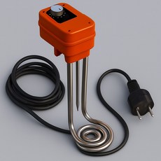 2026년형 후지카 스테인리스 돼지꼬리히터 절전형 전기온수기 1000mm-500mm 자동온도조절 2미터코드 온수히터 물히터기 투입히터 히터봉 순간온수기, 30센티