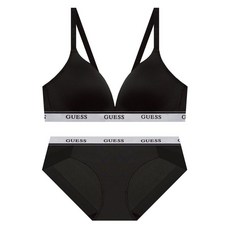 게스언더웨어 속옷 노와이어 실버밴디드 볼륨 브라팬티세트 블랙컬러 OCWBRC93BKOCWBPC93BK FWA784 FOX549