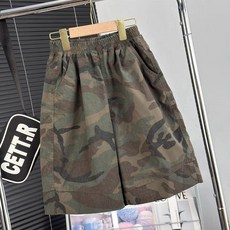 해피유통어린이 남아 카모플라주 반바지 패셔너블 루즈핏 디자인14세 이상 XG03