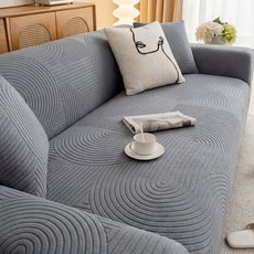 커버무드 소프트 소파 커버 + 자체제작 고정 스펀지, 딥 그레이, 1개