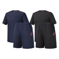 [2세트] 남성 제로 쿨론 스포츠 반팔 상하 세트 SWT01 여름 기능성 반바지 반팔 트레이닝복 스판 러닝 헬스 마라톤 운동 SET 남자