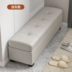 벤치형소파 로비 현관 대기실 폭좁은 등받이없는쇼파 블랙 거실평상, C. 연회색 캣 스크래치 가죽 x 스