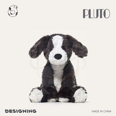 HAENGBUK 털이 복슬복슬한 동물 인형 애니멀 피겨 보더 셰퍼드 생일 선물로, 보더 콜리