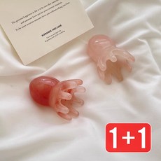 문어 두피 괄사 마사지기 1+1, 핑크, 2개