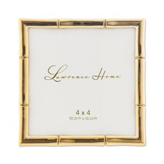 대나무 디자인의 로렌스 712246 4인치 W x 6인치 H 골드 메탈 액자, Gold