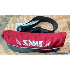 SAME 莎美腰掛式自動充氣救生衣 (救生圈式) 3000萬責任險 SGS檢測 歐盟CE認證, 紅