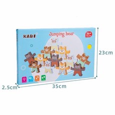 木製玩具E1G 小熊平衡疊疊樂玩具 訓練幼兒童平衡力 專注力 手眼協調能力 層層疊積木 益智玩具, 1個, 彩盒