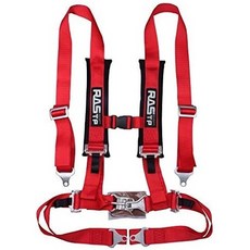 울트라 컴포트 헤비 듀티 어깨 패드가 포함된 RASTP 4점 안전 하네스 세트 (1팩) (빨간색), Red