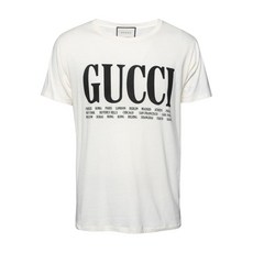 구찌 중고 로고 프린트 티셔츠