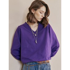 마쟈 브이넥 루즈핏 맨투맨 티셔츠