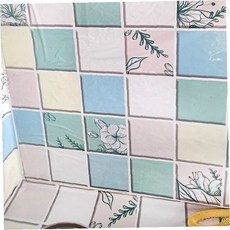 주방 타일 벽 시트지 방수 오염 방지 셀프 인테리어 스티커, 1개