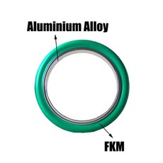 KF10 KF16 KF25 KF40 KF50 304 스테인레스 스틸 알루미늄 합금 진공 브래킷 FKM 불소 고무 링 개스킷, Aluminium FKM, SIZE, 1개