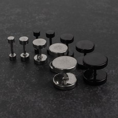 맨도라도 남자 아령 귀걸이 10종 심플 데일리 원형 바벨 덤벨