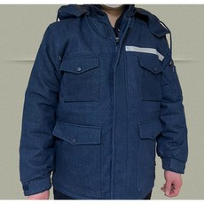 파브 WM-J412 겨울 청 작업복 상의 점퍼, 1개, 블루