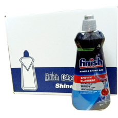 finish 亮碟 洗碗機專用光潔劑 潤潔劑 12瓶裝 有效加速烘乾 去除水漬 保持餐具亮麗如新, 12個, 400ml