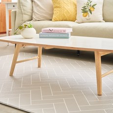 양면 pvc매트 거실 바닥 놀이방 쿠션매트, 그레이헤링본