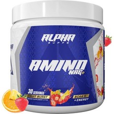 Alpha Supps Amino NRG+ BCAA Amino Energy Recovery Powder - Hydration Blend with Electrolytes - Foc, Fruit Burst, 6 Ounce (Pack of 1)