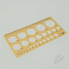 20cm 원형 모양자 반투명 제도 설계 건축 미술 공예 도면 템플릿 제도용 수학도구