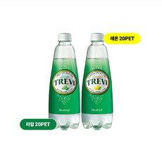 [대용량 탄산수]청량함이 다른 "트레비 레몬 300ml 20펫 + 라임 300ml 20펫" 총 40PET, 40개