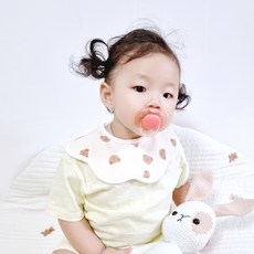 BayKids 무형광 롤링턱받이, 26)체크 롤링턱받이 진핑크, 1개, 1개입