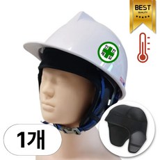 데일리앳 안전모 방한 속모자 턱끈고정형, 1개, 검정