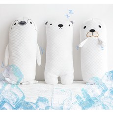 자연e랑 냉감인형 바디필로우 아이스쿨링 안고자는인형, 화이트