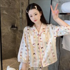 純棉翻領睡衣家居服