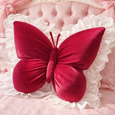 프린세스 나비 벨벳 레이스 쿠션, 레드