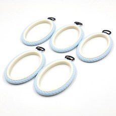 [후야몰] 로프 무늬 고무 수틀 타원형 5개 묶음 세트 - 블루, 1개, 18.5x23cm