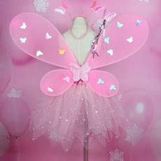 쁘띠꼬망 LED날개 치마세트 행사용품나비날개세트 지팡이포함 행사용품