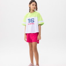 [엘인보아] 주니어 래쉬가드 빅로고그린 반팔 루즈핏상하