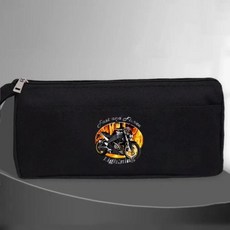 빠르고 격렬한 모터사이클 문구 상자 단색 가방 학용품 선물, 1개, 3. 검정색