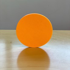 형광색 원형메모지 스티키잇(3개 1세트), 비비드형광오렌지, 1세트