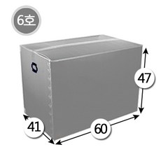 대성포장 이사박스 정리함 이삿짐박스 사이즈다양, 1개, 6호 은색