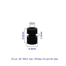 40개 M2/M3 RC 고무 충격 흡수 볼 FPV 레이싱 드론 F4 F7 비행 제어 쿼드콥터 방진 실리콘, 08 40PCS M2 6.6mm Black
