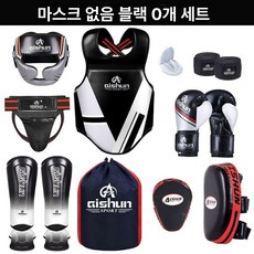 카프킥 미트 로우킥 레그킥 복싱 장비 두꺼운 보호대, 마스크 없음 10개 세트 블랙, XS