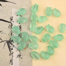 물고기 DIY 20 유리 주얼리 비즈 14x10mm 1개 애완물고기 애완돌, 13-그린  1 개   유리 물고기