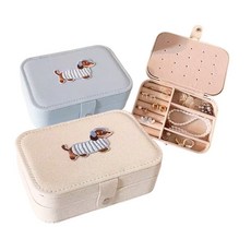 댕댕키치 주얼리 보관함 악세서리 보석함 정리 여행용 케이스, 1개, 스카이