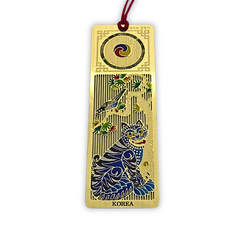 한국민예사 전통 금장 금속 책갈피 북마크 Korean bookmark 74종, 47 까치와호랑이