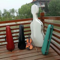 고급 유리섬유 첼로 악기 가방 하드 케이스 보관 경량, 1개