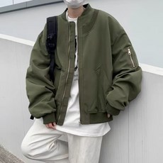 ORZQU 남녀공용 봄가을 심플 경량 자켓 루즈핏 집업 커플 코트