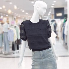 에이비에프지 abfz sh06 퓨어 레이스 프릴 반팔 니트 SLBNA2W32E