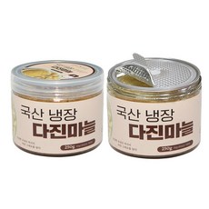 국내산 마늘 냉장 용기 원터치캔 다진마늘 간마늘 당일제조, 2개, 250g