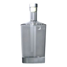 密封泡酒玻璃瓶 洋酒酒樽醒酒器套組, 1個, 透明紳士款, 500ml