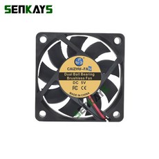 듀얼 베어링 DC 5V 12V 24V 냉각기 냉각 60X60X15MM PC 컴퓨터 장치, Ball Bearing 6015, 5V 2000RPM, RGB 없음