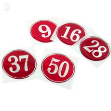 WITHNAMU 에폭시 번호판 48mm 레드 행사 좌석번호 POP 상품 분류번호 스티커 48mm 레드라벨, 40