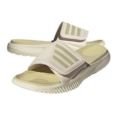 adidas 愛迪達 線條logo拖鞋 淺米色 GY9418+口罩, 255mm, Beige+口罩